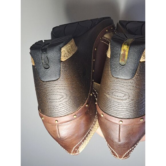 Jambu Dutch Design Lace-Up Leather Heeled Oxford Shoes Womens 8 Brown Platform - Picture 8 of 13